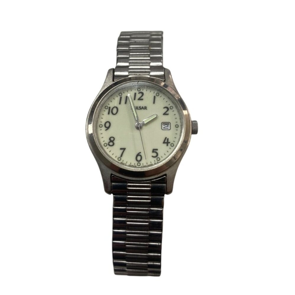 Vintage Pulsar Women's Watch Stretch Band Silver - Picture 4 of 9